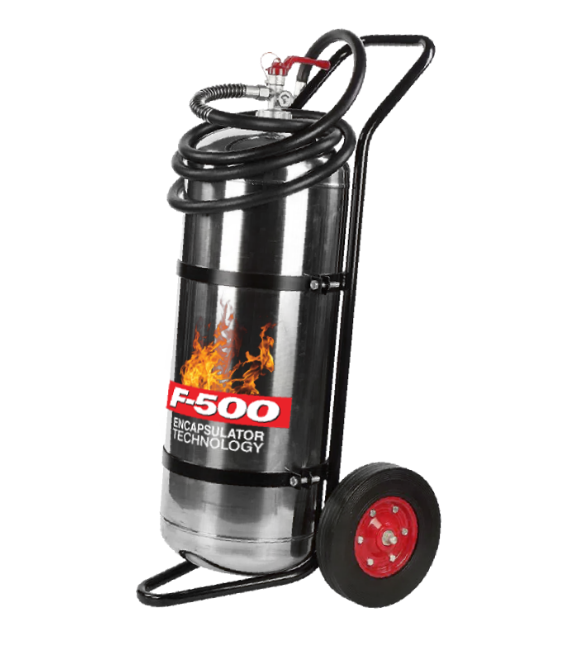 Unité mobile d'attaque rapide QAMU 50 litres F-500 sur roues pour feux de batteries lithium-ion
